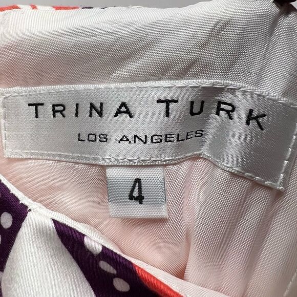 Trina Turk Tangier Frame Cora Mini Dress in Guava 4 - Picture 9 of 9